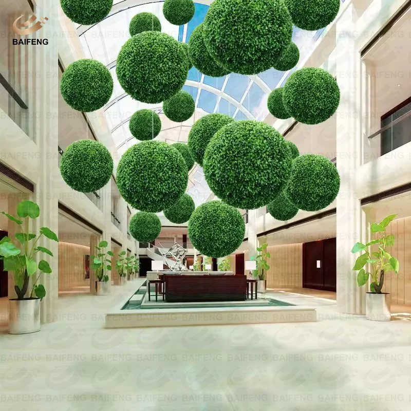 Artificial Plant Topiary Ball Safe and Harmless Vivid Grass Ball for garden supplier wedding decor gardening decorations