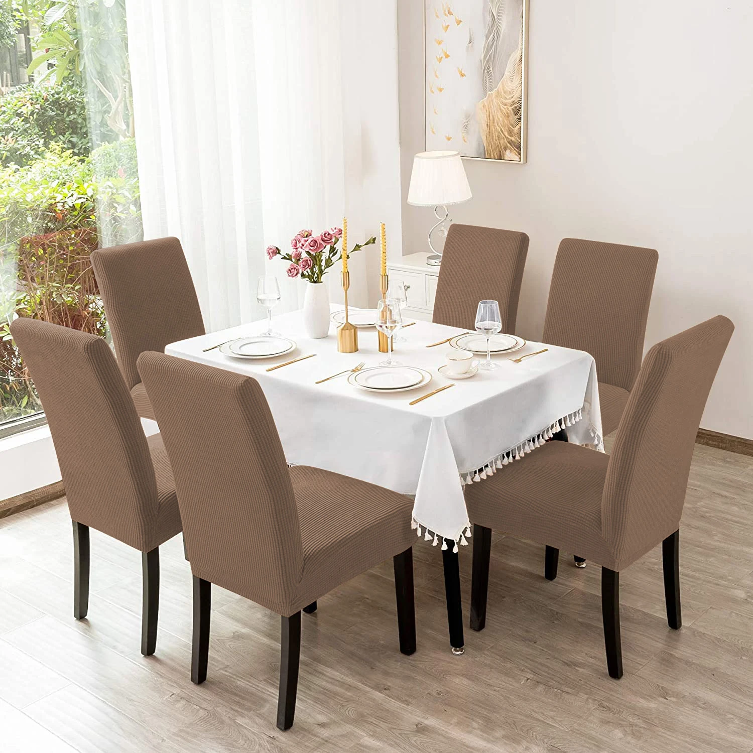 High Quality Soft Spandex Chair Covers Solid Color Thicken Elastic Chair Cover for Home Office Wedding Dining Room