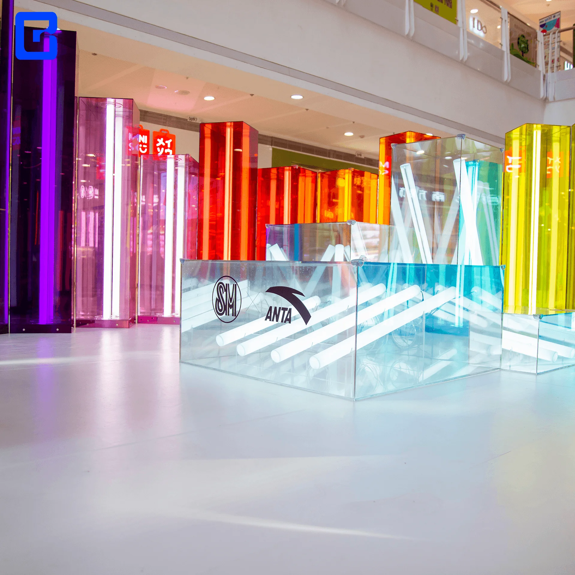 High class artwork laser cut acrylic block custom acrylic decoration for shopping mall
