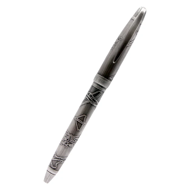 Heavy Metal Twist Ballpoint Pen Special Pattern Etched Business Gift Pen Manufacturer Customer Pen Professional Writing Supply