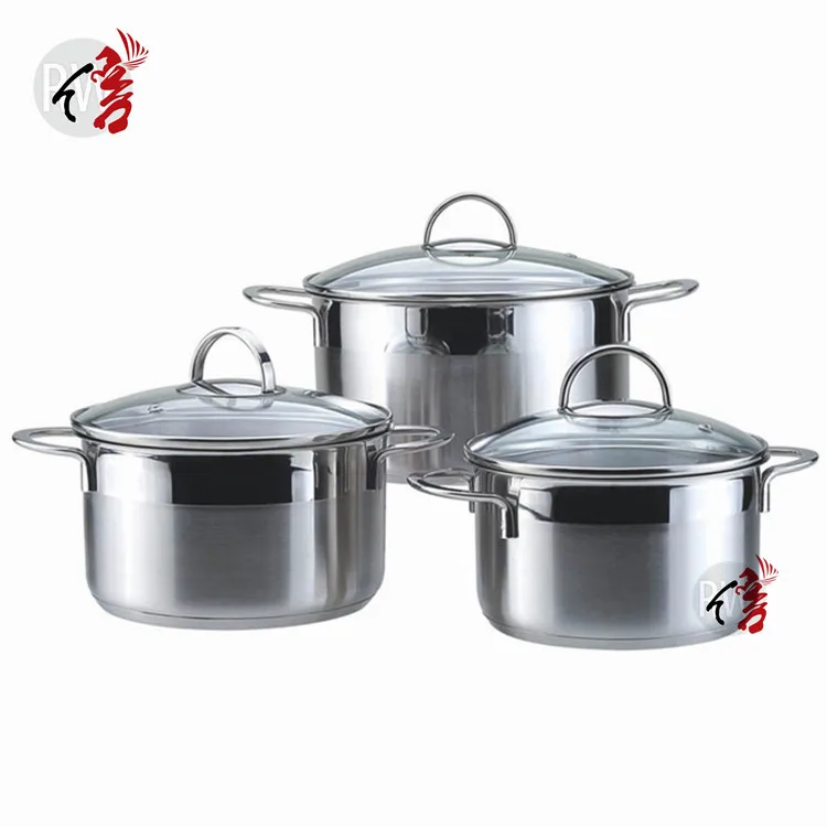 Realwin Promotional cookware stainless steel kitchen cooking 12 Piece pot set Gas stove induction modern cookware sets