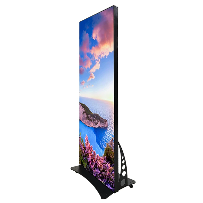 Display Led Poster New Arrival Real Estate Movie Standee Rotating Display P2.5 LED Screen HD Poster Frame