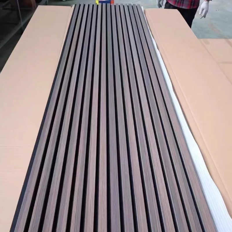 Aveeno MDF Polyester Fiber WPC Other Home Decor Boards Soundproof Wooden Grain Slat Acoustic Foam Wall Panels For Interior