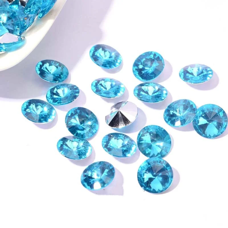 Hot Selling Platform Pointed Bottom Acrylic Satellite Diamond Flying Saucer Shaped Crystal Diamond Diy Head Accessories