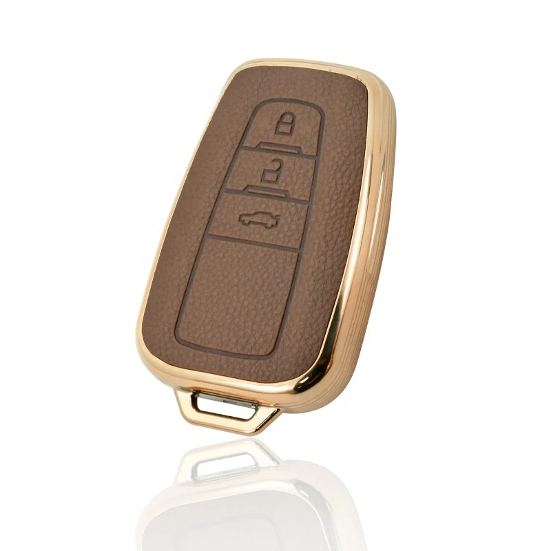 The New Arrival Is Suitable For Toyota Car Leather Material Anti-Dirt Wear-Resistant Car Key Cover