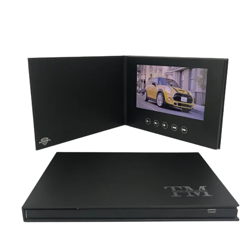 Wholesale lcd Video Greeting Card 7inch ips Hardcover Wedding Video Book a5 Brochure Video for Business Marketing