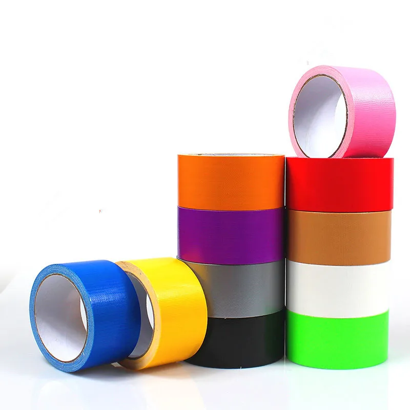 High Sticky Adhesive Cloth Tape Jumbo Roll, Adhesive Carpet Binding Tape,Red Colorful Cloth Duct Tape For Carpet Binding