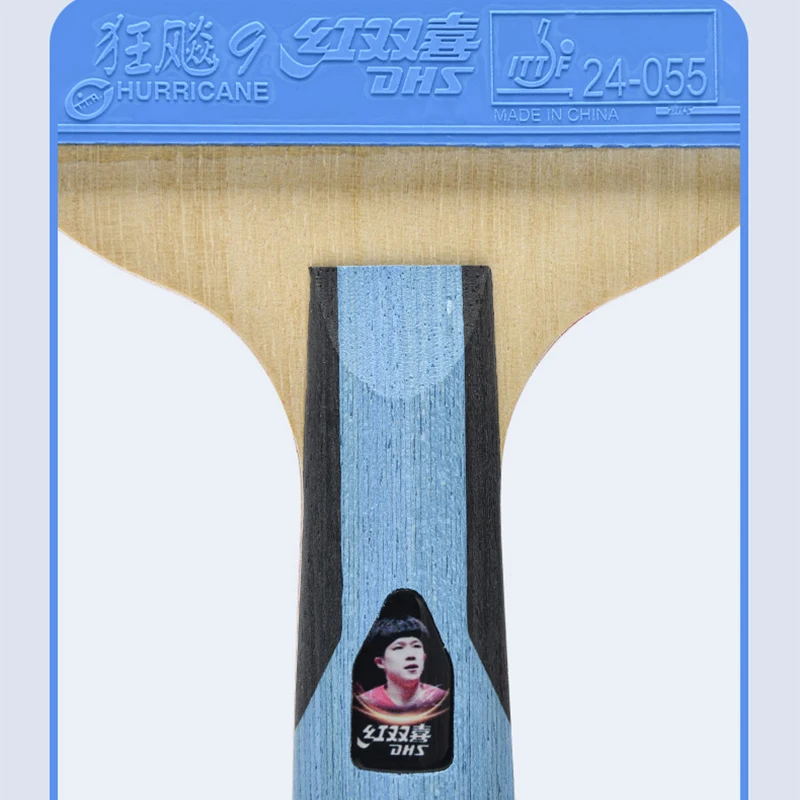 Red Double Happiness 6-Star Professional Table Tennis Racket Set Glue Crazy Training Single Racket Rubber Wood ITTF Certified