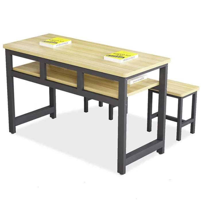Student desk and chair set for training school classroom double kids student furniture tables chair