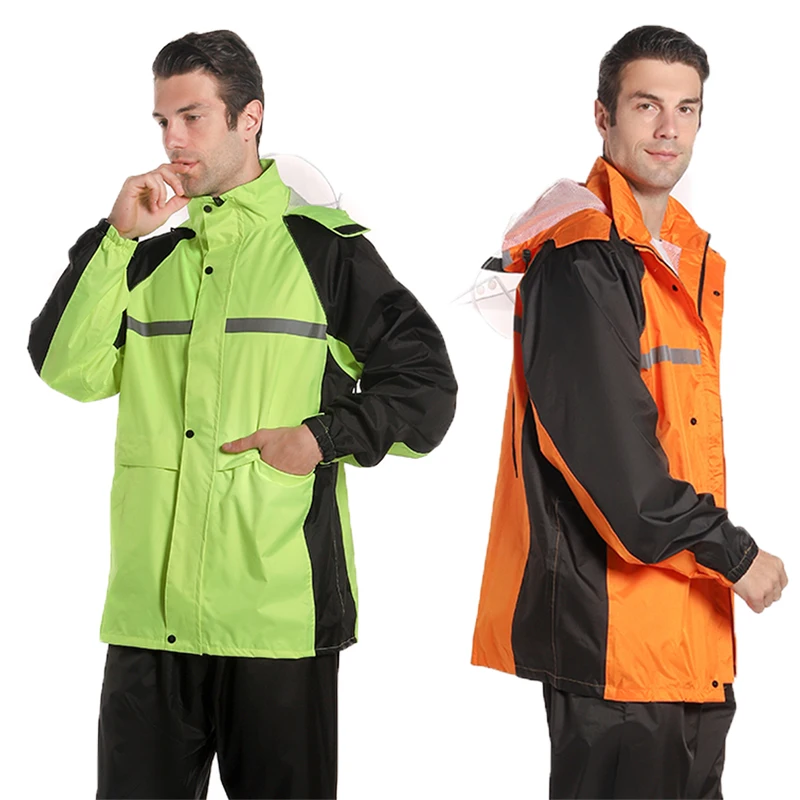 Factory Manufacturer Waterproof Jacket High Quality Split Raincoats Mens Rain Coat