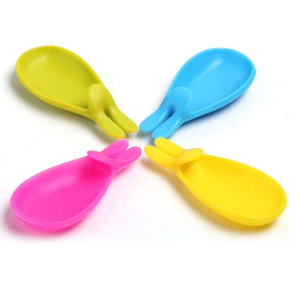 Multifunctional Funny Silicone Spoon Rest / Rabbit Shape Silicone Teabag Holder/Cute Mini Silicone Tea Bag Holder