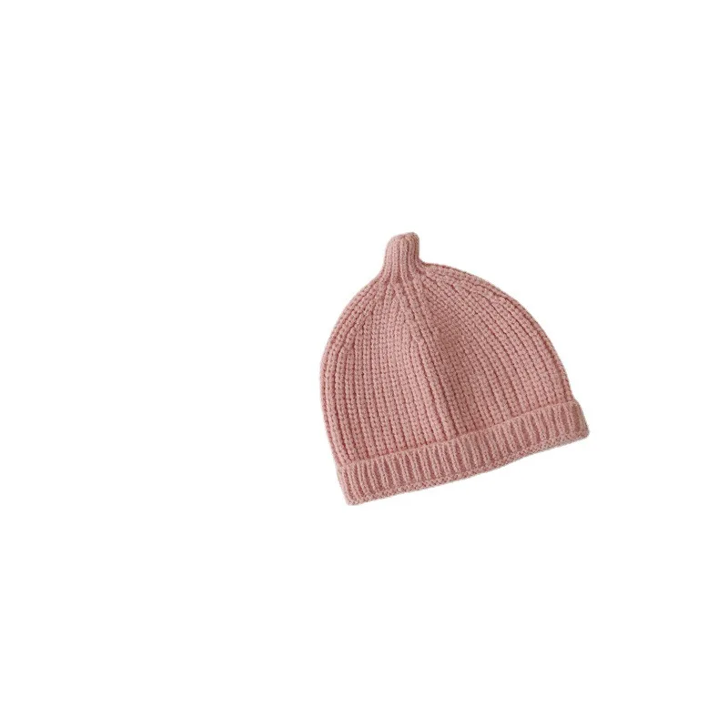 2022 Spring Baby Knitted Hat Solid Color Baby Beanie For Girls Boys Brown Blue Color Kids Bonnet Hats Infant Accessories
