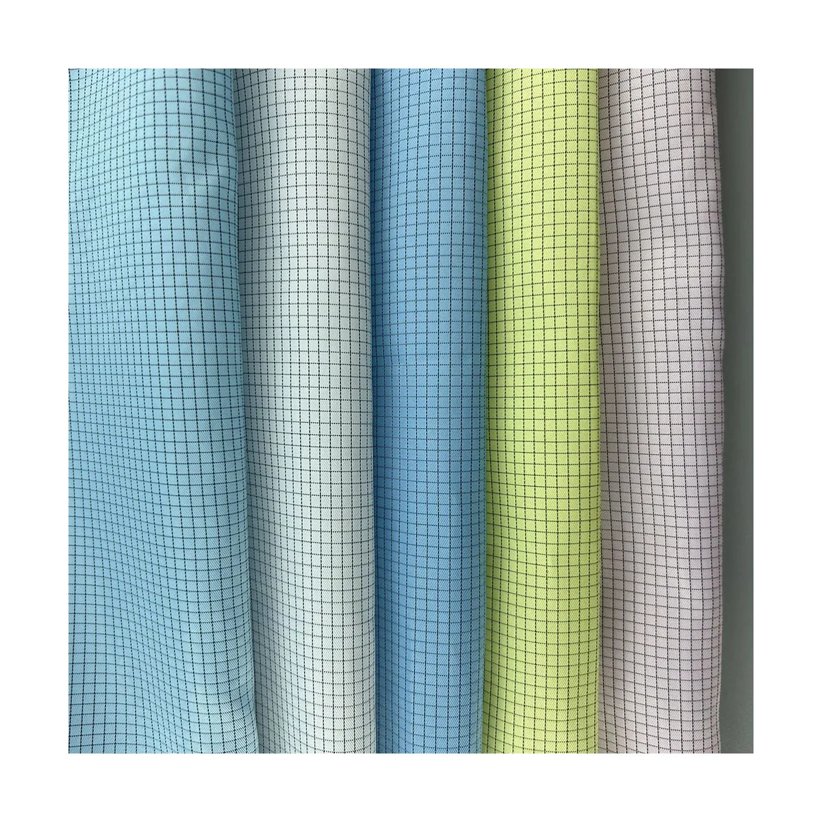 JEJOR Lint Free Cleanroom 5mm Grid Anti Static ESD Polyester Conductive Fabric for Clothing