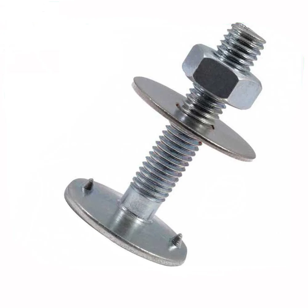 Fastener  SS304 Stainless Steel Flat Head Bolt and Nut  DIN15237 Belt Screw