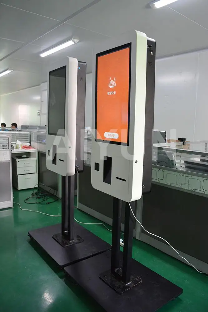 Fast Food Restaurant 27 32 Inch Touch Self Service Order parking payment Kiosk for Payment