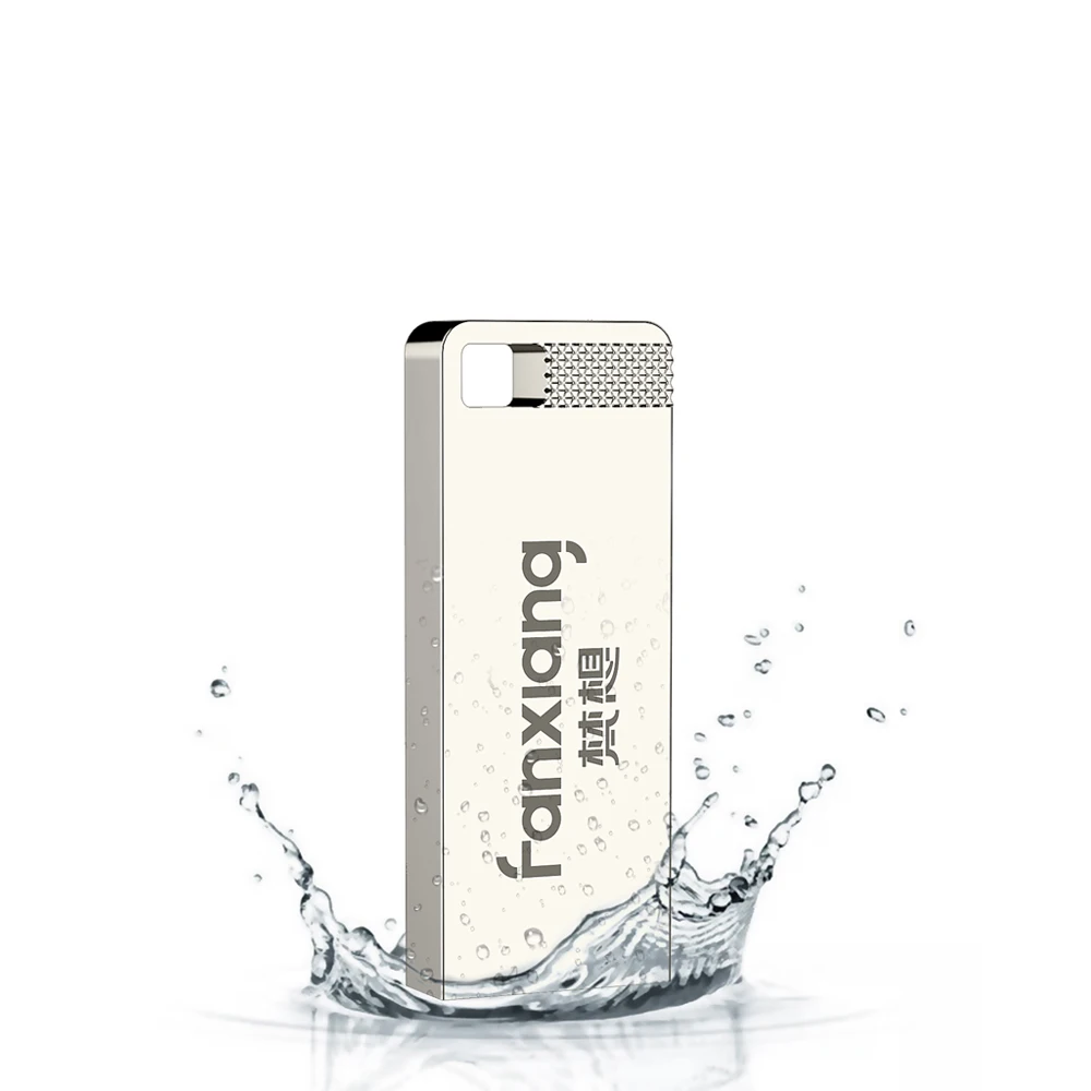 Custom Logo USB Flash Drive 1GB 2GB 4GB 8GB 16GB 32GB 64GB 128GB USB Memory Stick Thumb Pen Drive Waterproof Metal Mini Cle USB