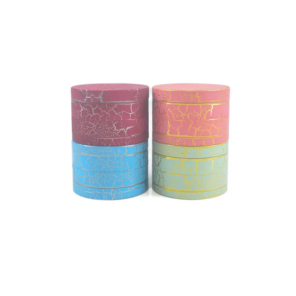 Hot Sale 2 Part Cute Cartoon Pink VA Square Hemp Grinder Herb Storage 4 Layer Alloy Herb Grinder 76mm-Herb-Grinder