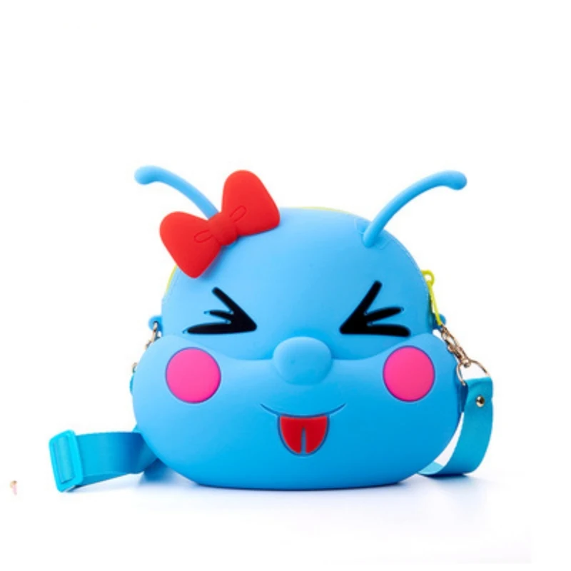 Cartoon Zipper Lady Big Storage Bag Caterpillar Shape Coin Purse Customize