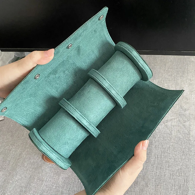 Factory Supply Custom Logo Luxury Watch Packaging Box High End PU Leather Green Watch Box