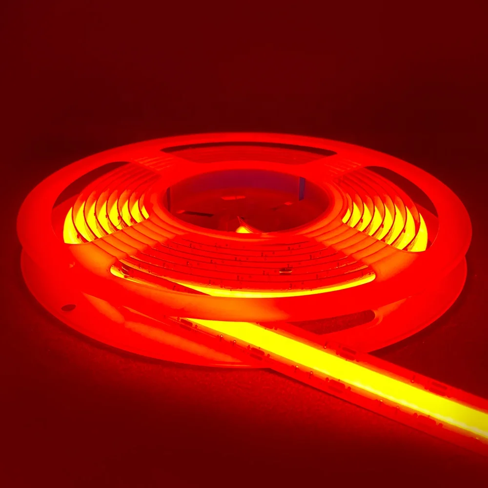 Newest 12mm PCB COB colorful dotless led strip lights flexible tape COB LED strip with 1056 chips