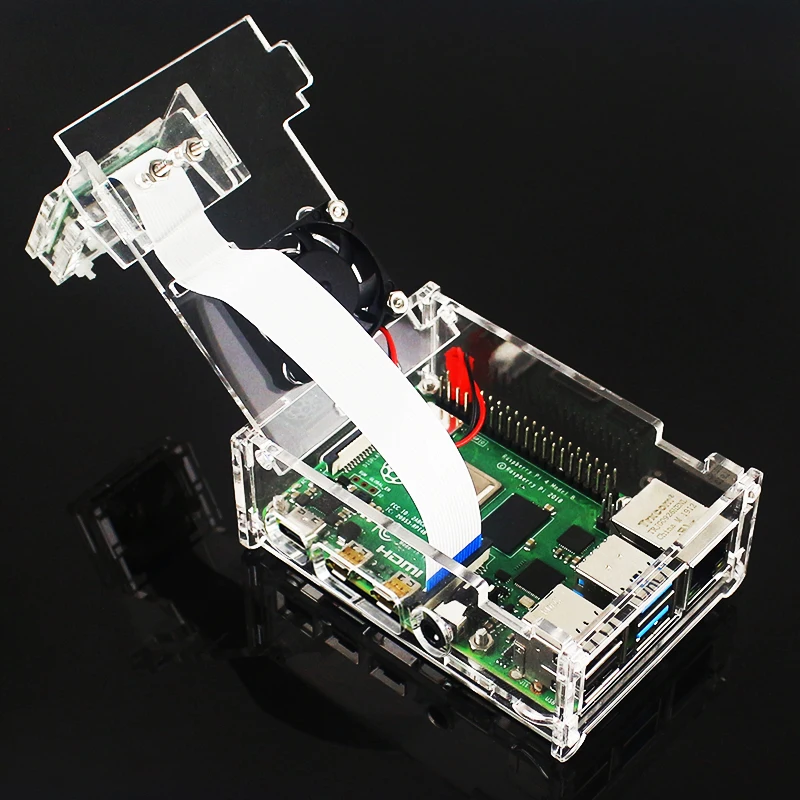 Manufacturer direct Supply Acrylic raspberry pi 4 camera case enclosure set with best price