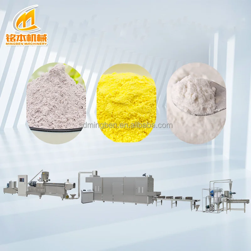 Nutritional cereals rice powder baby food processing equipment making machine instant porridge production line