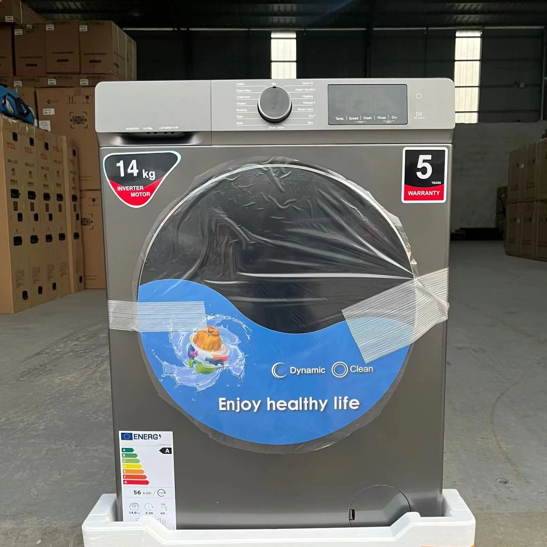 14kg  Fully Automatic Washing Machine with Dryer Front-Load Washers Domestic Portable Washing Machines and Drying Machines