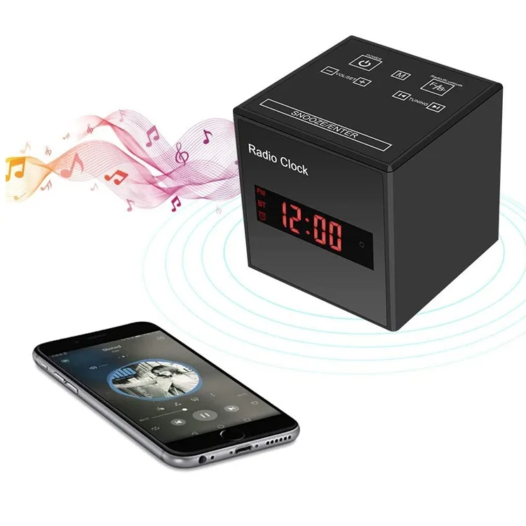 
1080P Full HD 30FPS Invisible Camera Inside Clock WiFi Hidden Spy Camera with Music Player Speaker FM Radio 