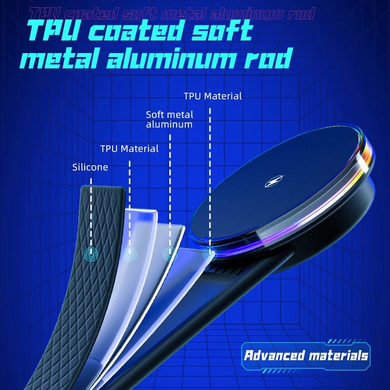 360 magnetic adjustable mobile wireless car charger mount bendable phone mount phone holder for charging