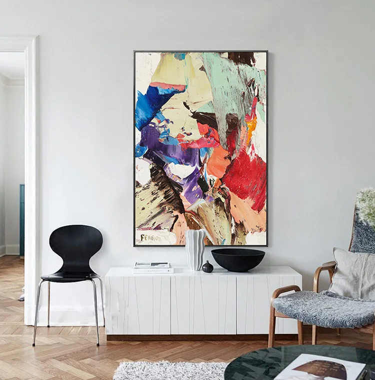 Modern Abstract Large Paintings Simple Dining Room Large Size Living Room Entrance Nordic Decorative Painting