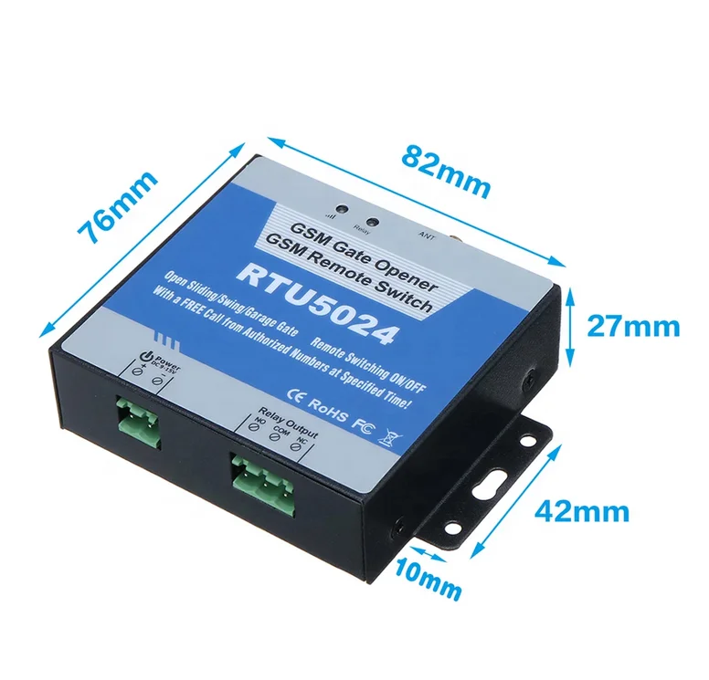 GSM Gate Opener Relay Switch Remote Control Door Access Wireless Door Opener RTU5024 2G  By Free Call 850/900/1800/1900MHz