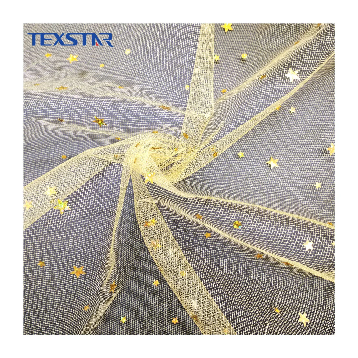 Soft hexagon stars Shiny sequin mesh tulle fabric for kid dress