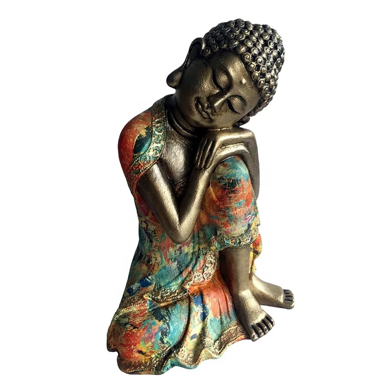Tang tri-coloured buddhism belief statue painting color China buddha figurine resin art home decor sculpture religious crafts
