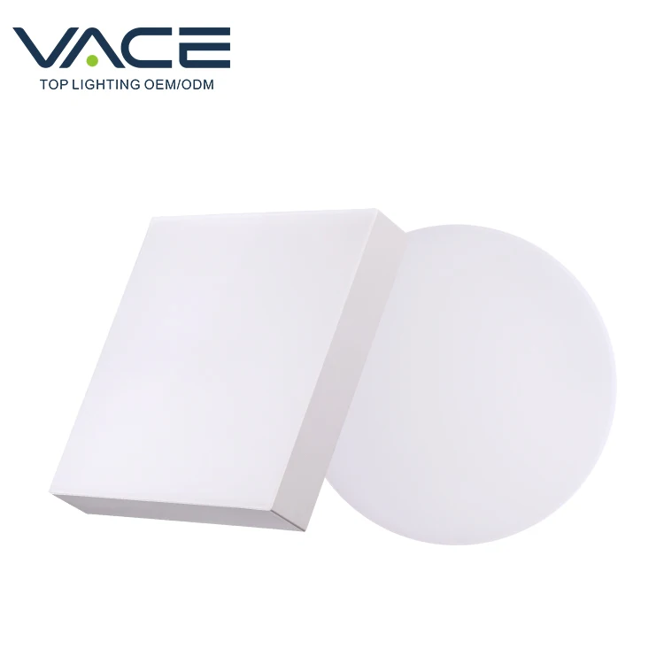 
VACE ODM OEM Supplier Square Round Slim 6w 12w 18w 24w Frameless Ceiling Surface Led Panel Light 