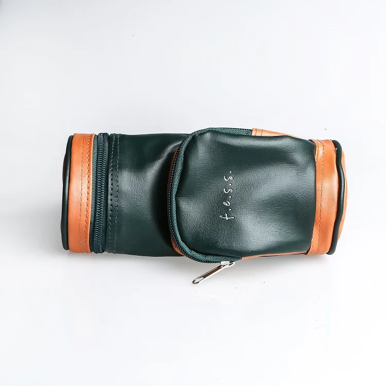 SOUL OF CIGAR leather golf travel cigar case holder with Bag Clip for cigar