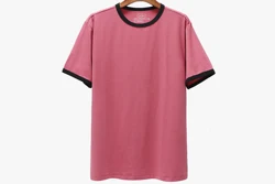 Quality Basic Blank 220Gsm 97% Combed Ringspun Cotton 3% Elastane O Neck Jersey Mens T Shirt