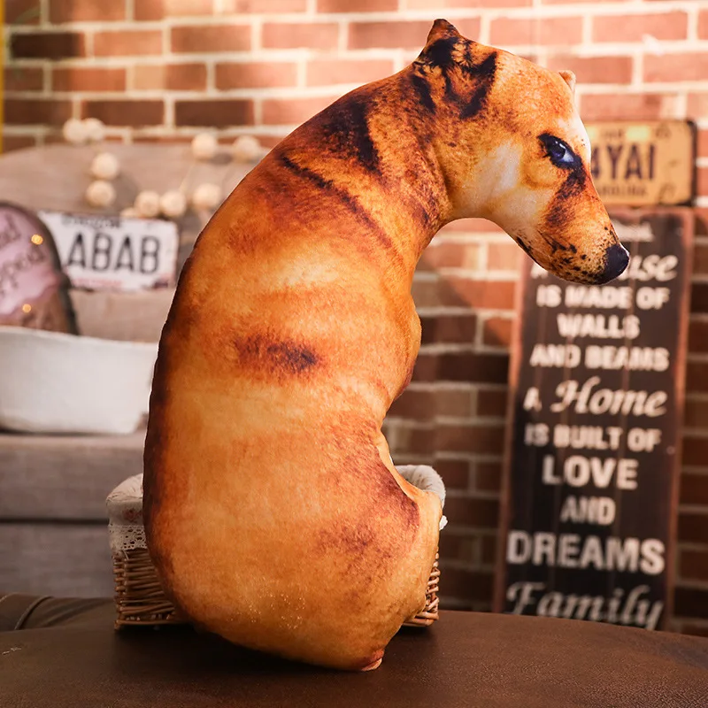 Stuffed Animal Throw Plushie Cushion Pillow Doll Plush Pillow 3D Simulation Dog Pillow For Sofa