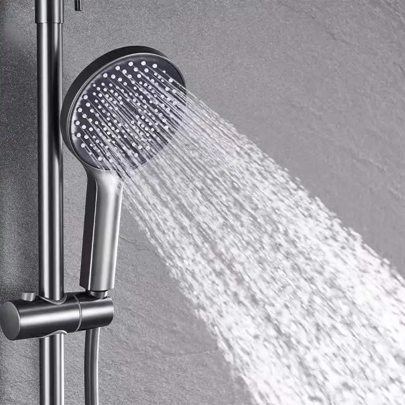Luxury 4 Way Piano Key Bathroom Shower Mixer Set Thermostatic Bath Mixer Bathtub Faucet Set
