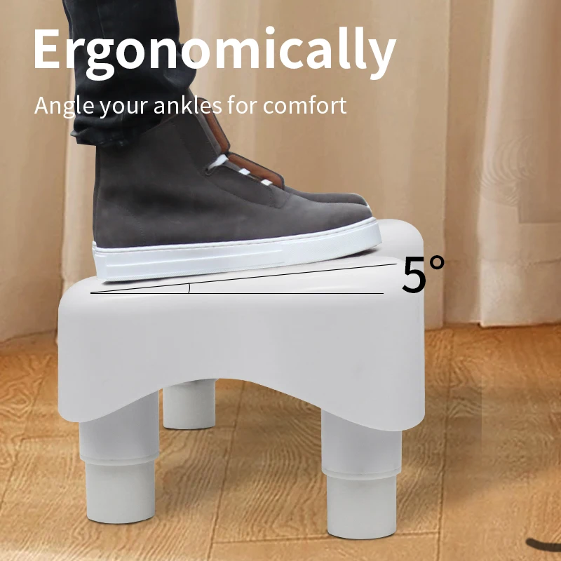 Plastic Squatting Poop Foot Stool Non-Slip Toilet Assistance Step Stool Toilet Potty Stool For Adults