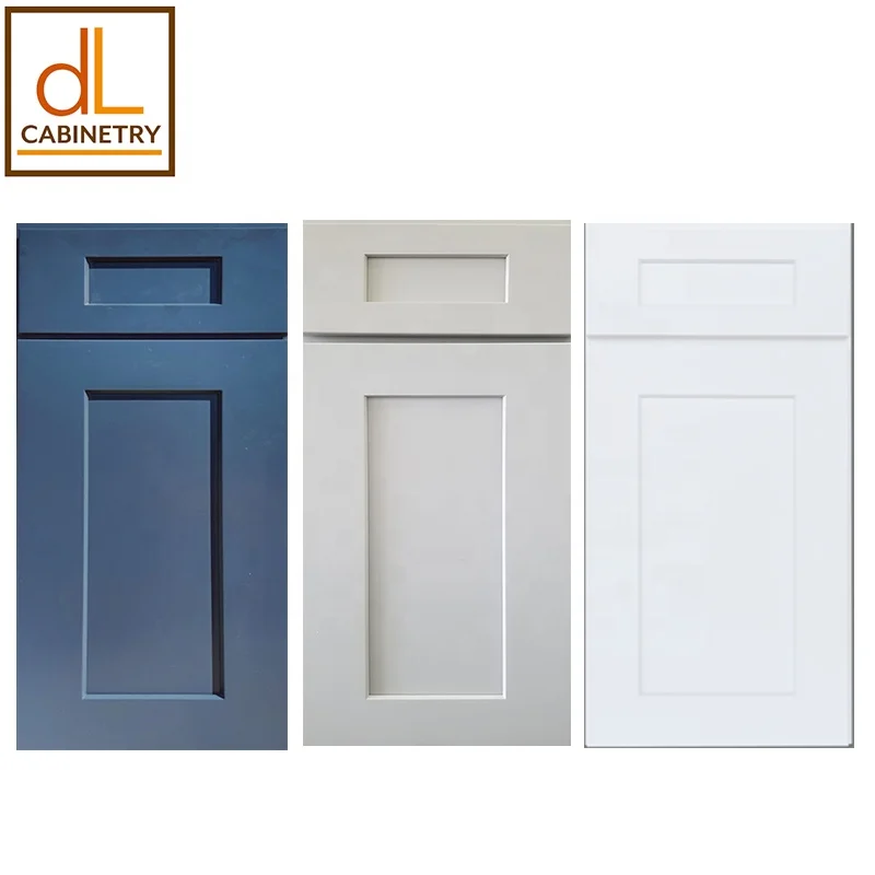 Small Quantity No Anti Dumping Tariff White Shaker Kitchen Cabinet Solid Wood Door Panel Plywood Carcass Ready Made