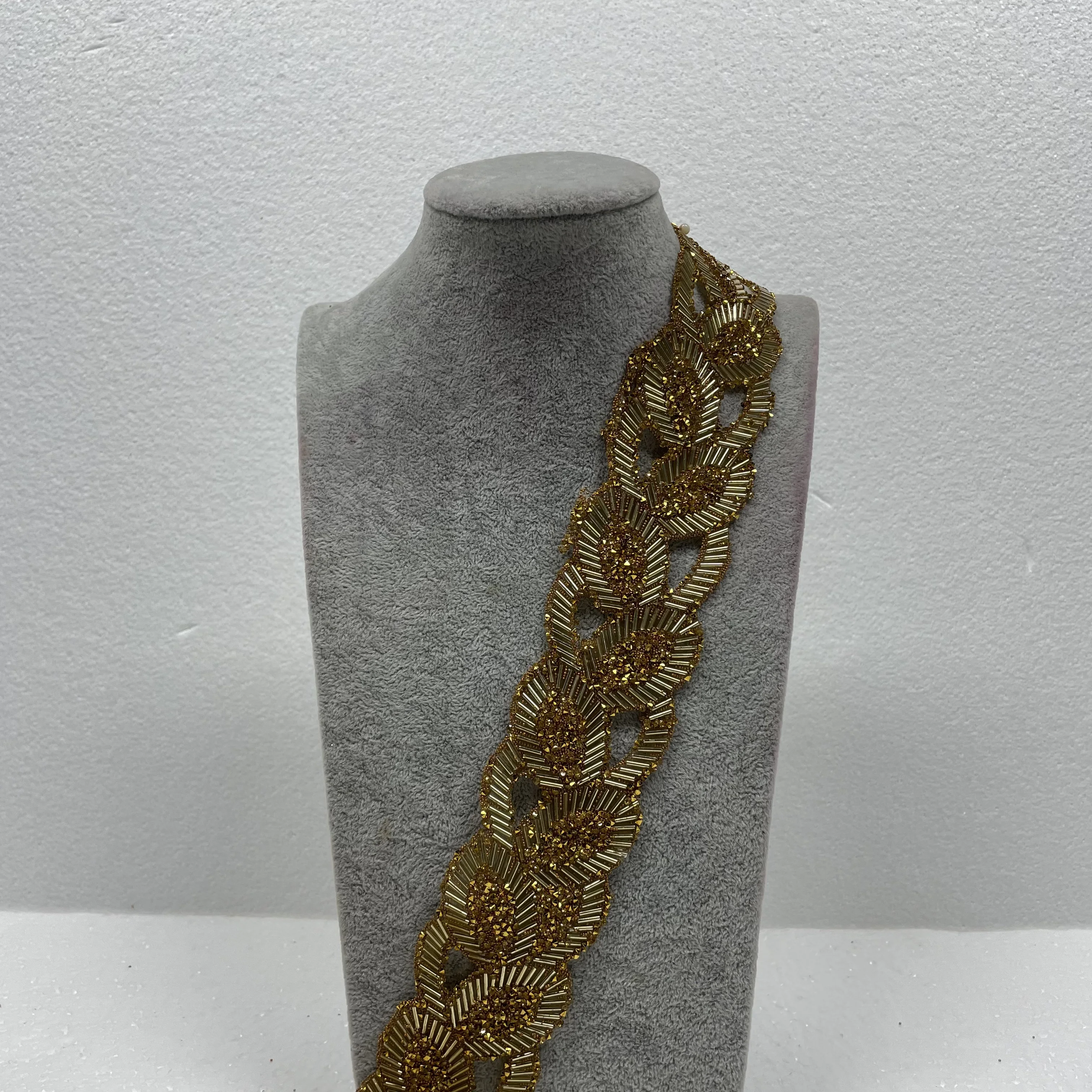 0.9m/Yard Handmade High Quality Fashion Bead Tube And resin Garment Accessory 10Yards/Bag
