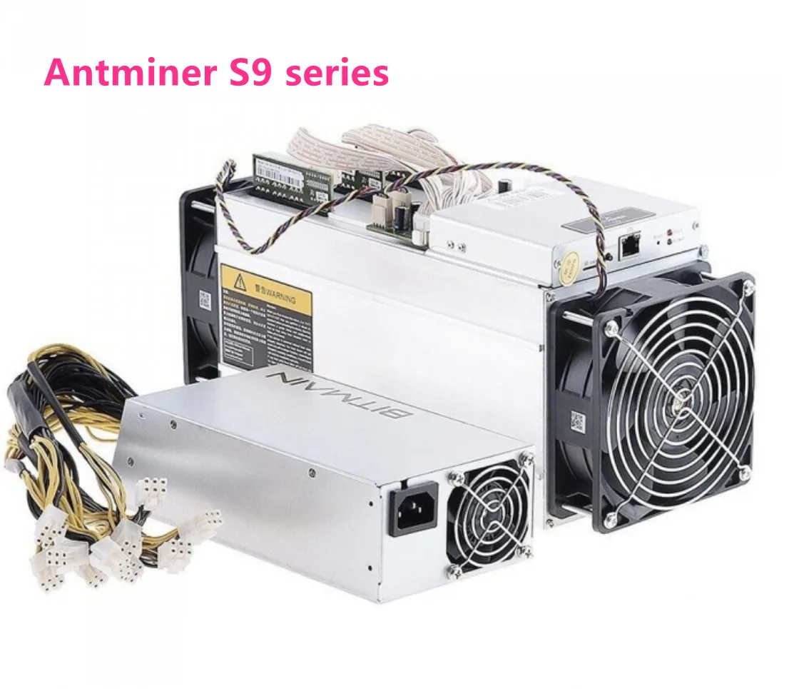  Bitmain Antminer S9 S9i S9j s9k 13 5 t 14t б/у 13.5th 14th с блоком питания блока antiminer asic Майнер