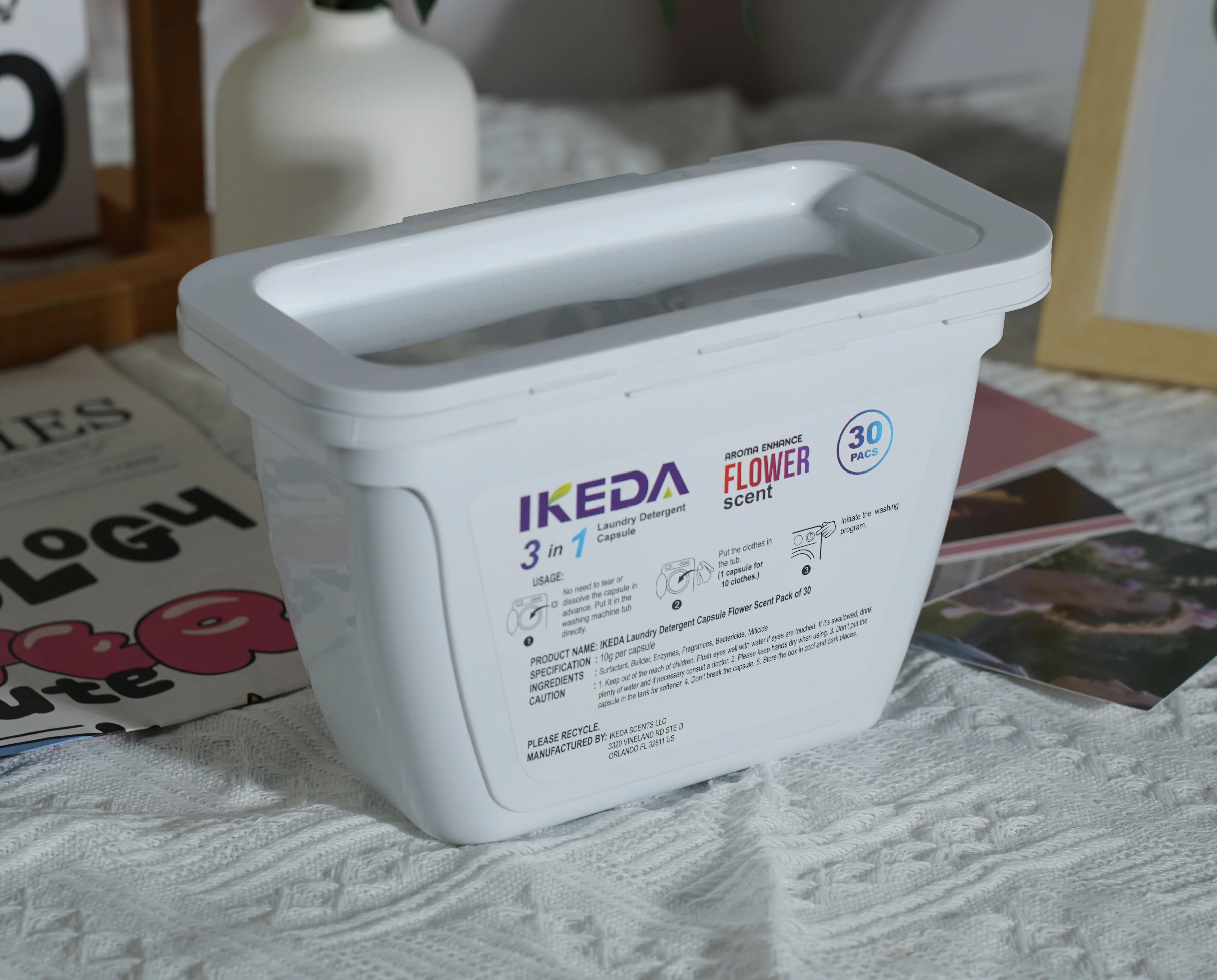 IKEDA 5 in 1 laundry detergent pods washing capsules detergent organic for Clothes manufacturer