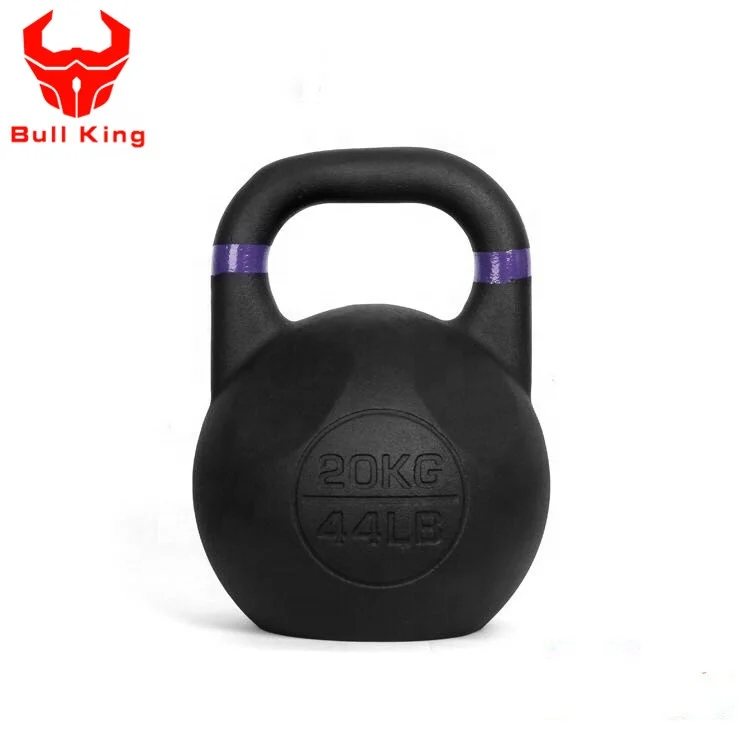 35 mm handle 4-48 kg Powder Coated VF Competition Cast Iron Kettlebells with Color Strip for Commercial Gym