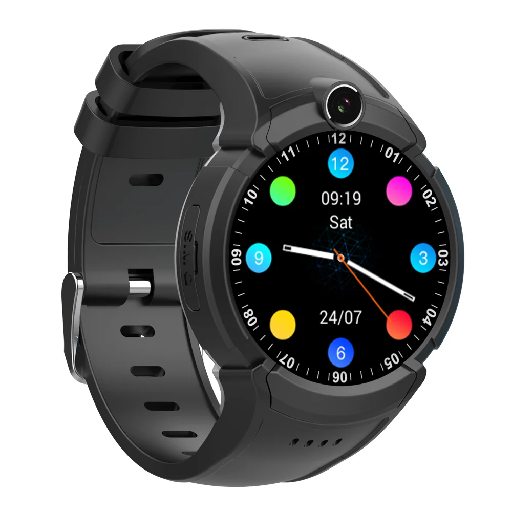 Wholesale Y12 Round 4G Watch Wrist Cell Phone Watch Waterproof SOS Call GPS Kids Smart Watch Tracker Smartwatch For Kids Safety