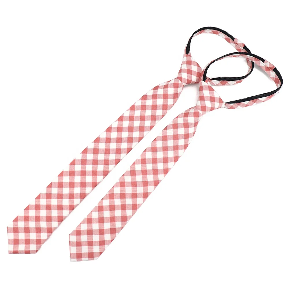 
 Мужской Регулируемый Школьный Галстук из хлопчатобумажной ткани с принтом в клетку  