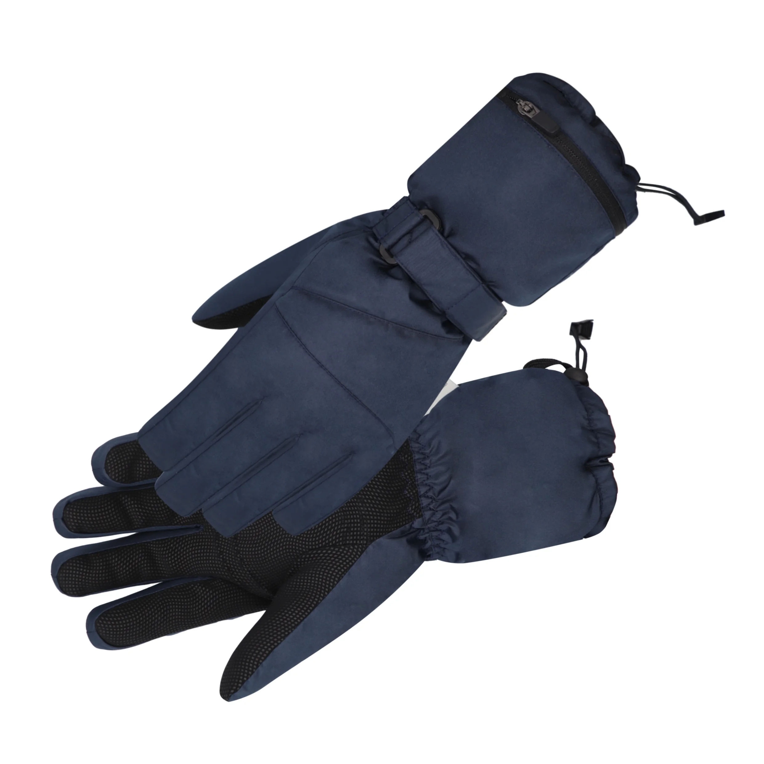 free sample Best selling wholesale C40 300T nylon taslon  men thermal logo pu leather winter gloves