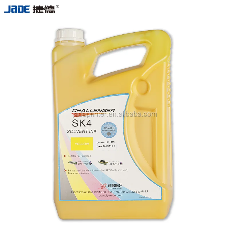 100% original challenger manufacturer sk4 solvent ink for pvc flex banner printer