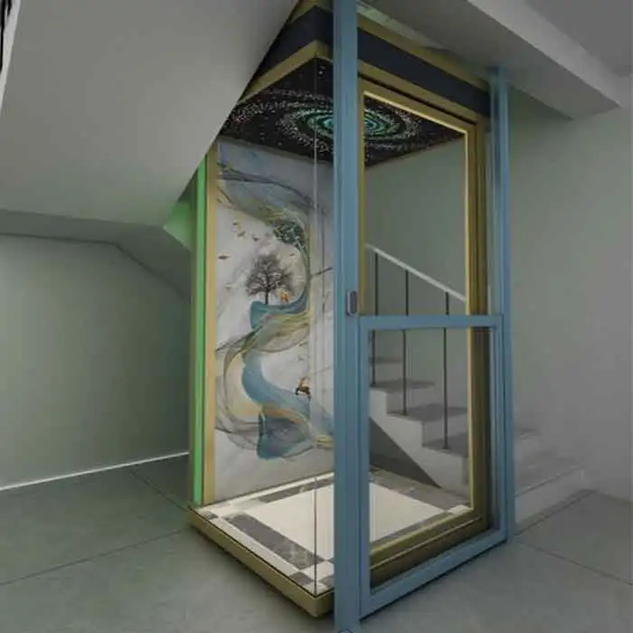3 Storey residential home lift 2-4 Floors home elevator lift hydraulic residential lift small elevators for homes villa
