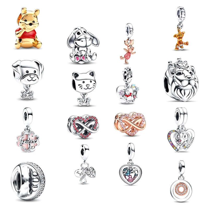 Customized new 925 Sterling Silver Charms bead animal DIY pendant bangle fit original jewelry bracelet jewelry for women gift